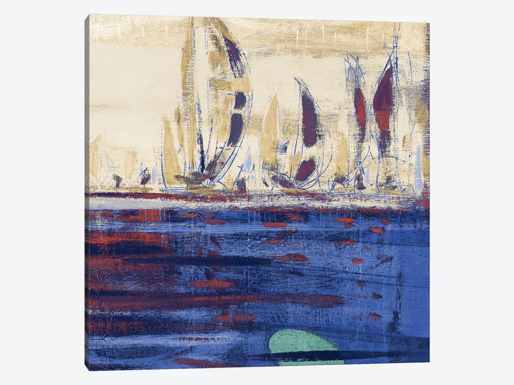 Blue Calm Waters Square II by Kingsley 1-piece Canvas Artwork
