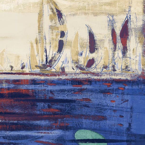 Kingsley: Blue Calm Waters Square II by Kingsley