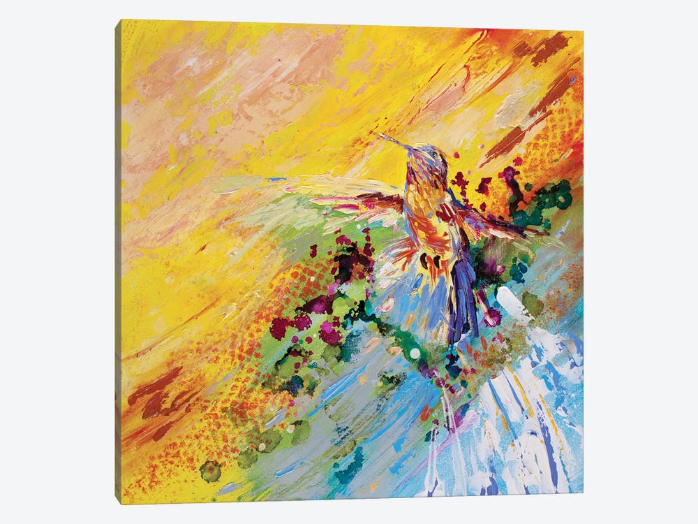 Humming Along Hummingbird by Kim Guthrie 1-piece Canvas Art Print