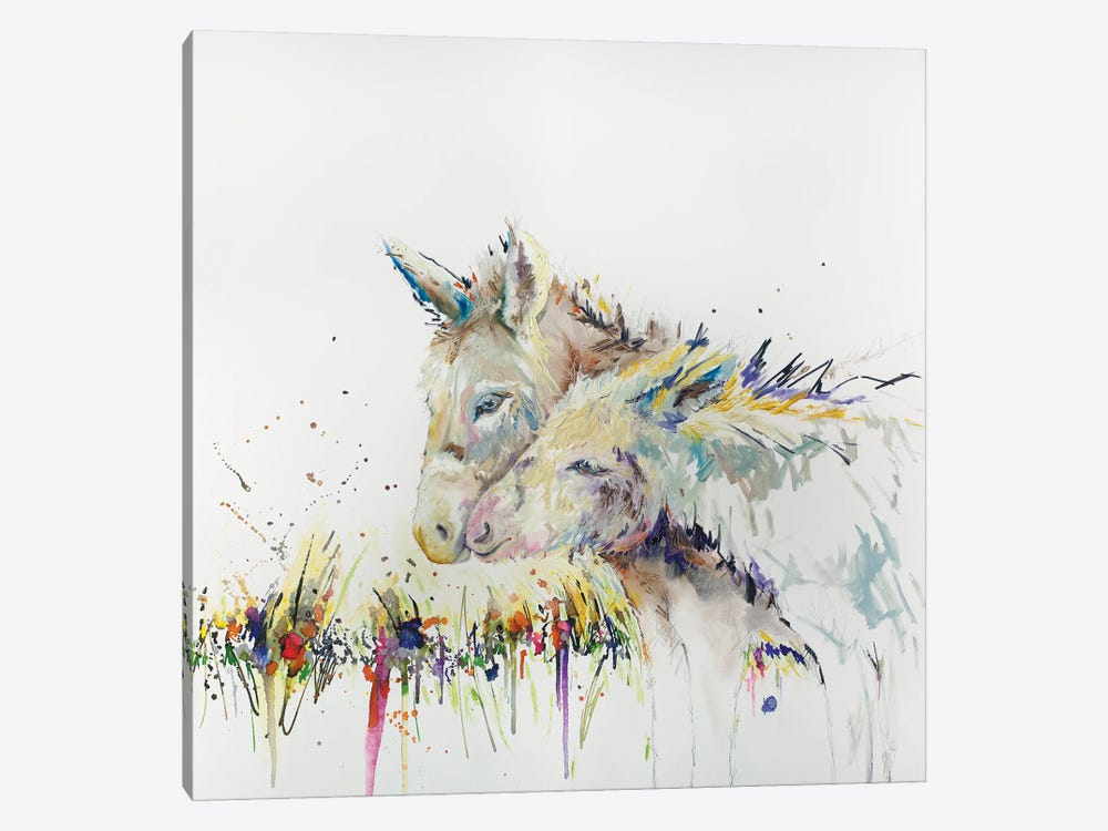 Snuggle Buddys Donkey by Kim Guthrie 1-piece Canvas Art