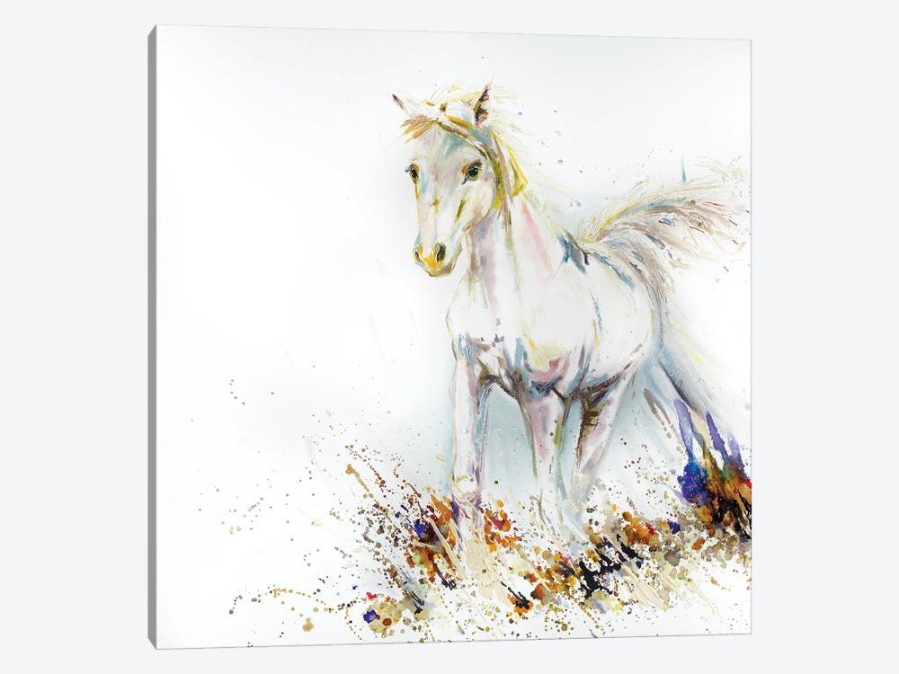 White Horse Starfire by Kim Guthrie 1-piece Canvas Print