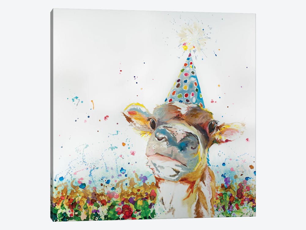 Elsa The Cow Has A Birthday by Kim Guthrie 1-piece Art Print