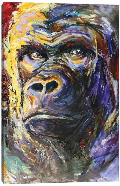 Gorilla Canvas Art Print - Kim Guthrie