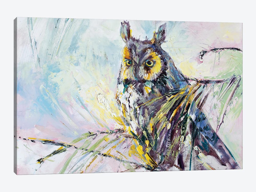 Serenity Owl Painting by Kim Guthrie 1-piece Canvas Print