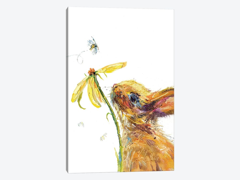 Bee And Bunny by Kim Guthrie 1-piece Art Print
