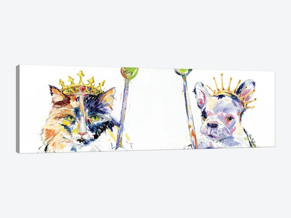 Cat And Dog Royalty Oil by Kim Guthrie 1-piece Canvas Wall Art