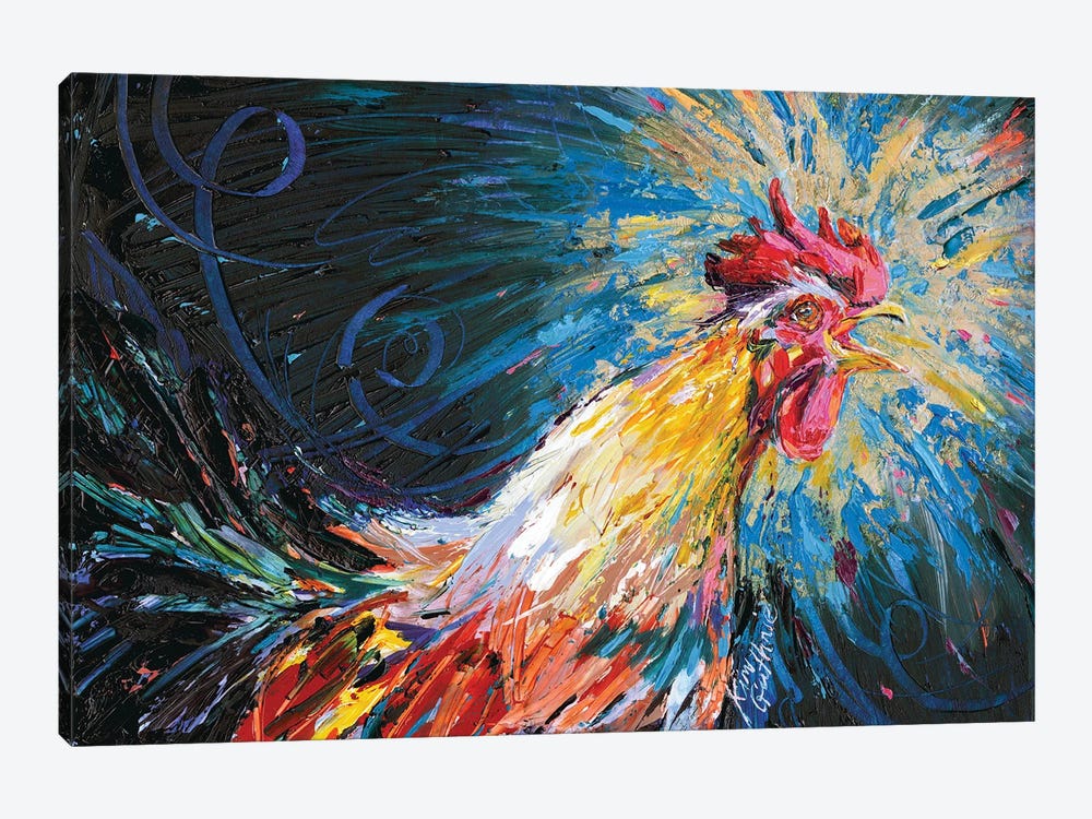 Good Morning Rooster Oil by Kim Guthrie 1-piece Art Print