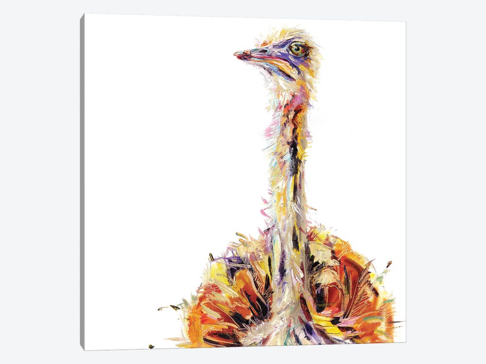 Ostrich Bird Oil by Kim Guthrie 1-piece Canvas Art