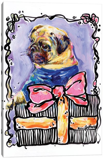Party Animal Pug Canvas Art Print - Kim Guthrie