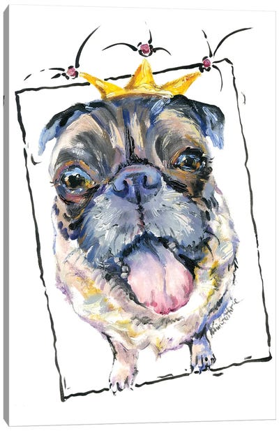 French Bulldog Pug Canvas Art Print - Kim Guthrie