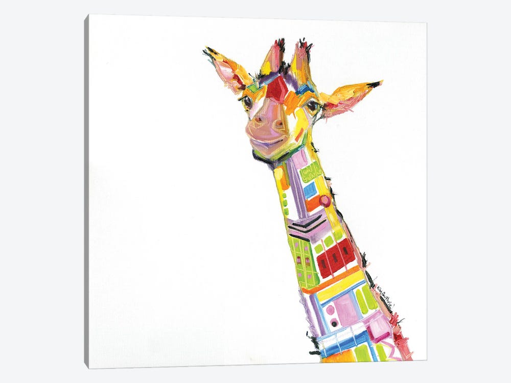 Fun Giraffe Oil by Kim Guthrie 1-piece Canvas Art Print