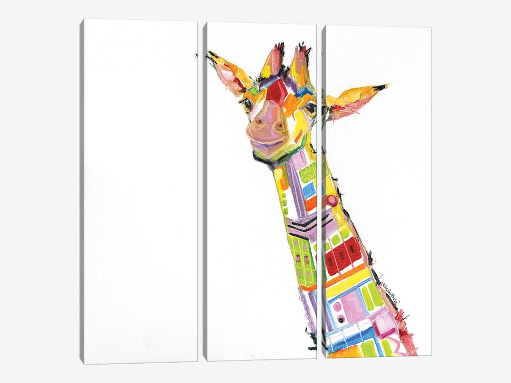 Fun Giraffe Oil by Kim Guthrie 3-piece Canvas Print
