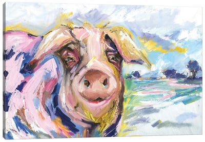Pig Called Double Dutch Canvas Art Print
