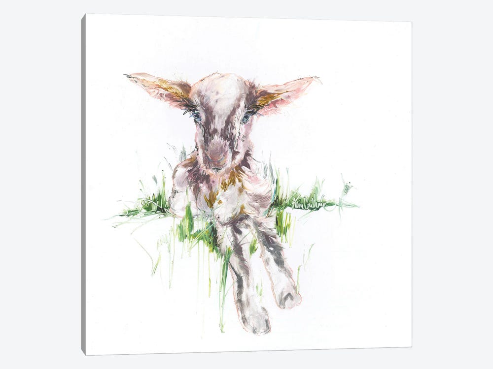 Baby Goat Oil by Kim Guthrie 1-piece Canvas Wall Art