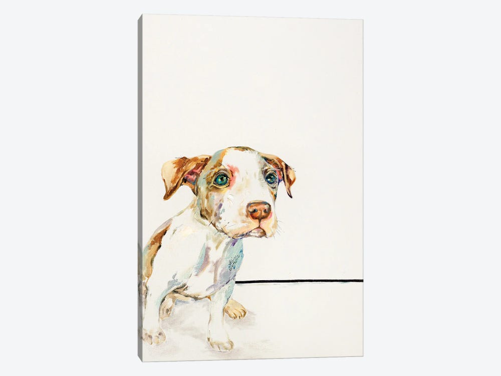Petey Rescue Dog by Kim Guthrie 1-piece Canvas Print