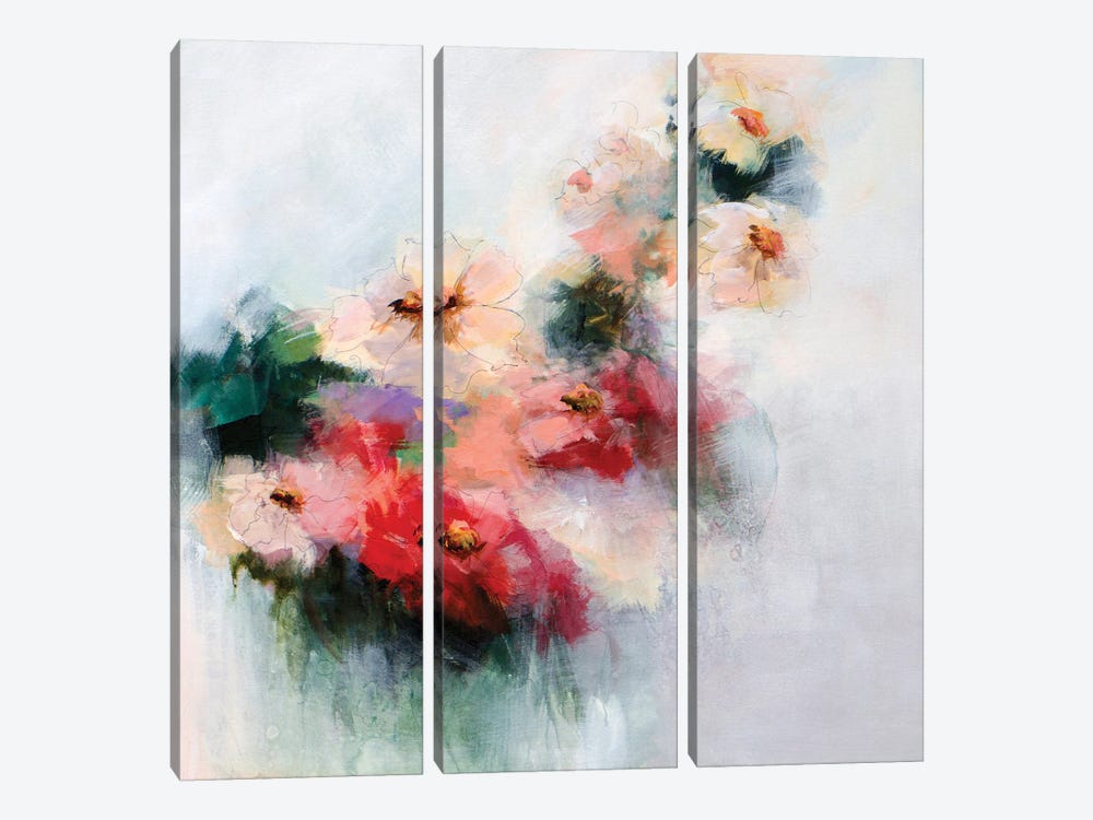 May Flowers by Karen Hale 3-piece Canvas Wall Art