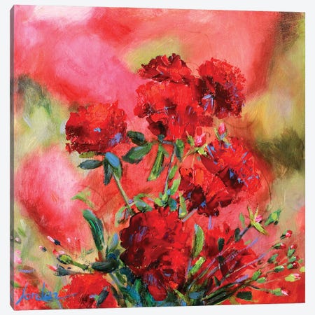 Red Roses Canvas Print #KHD14} by Khanlar Asadullayev Art Print