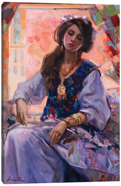 Eastern Girl Canvas Art Print - Current Day Impressionism Art