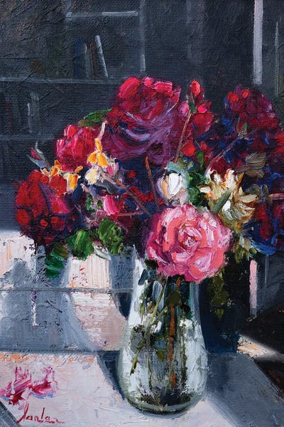 Fine Art Print: Flowers In Vase by Khanlar Asadullayev