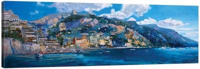 Positano Canvas Art Print - Coastline Art