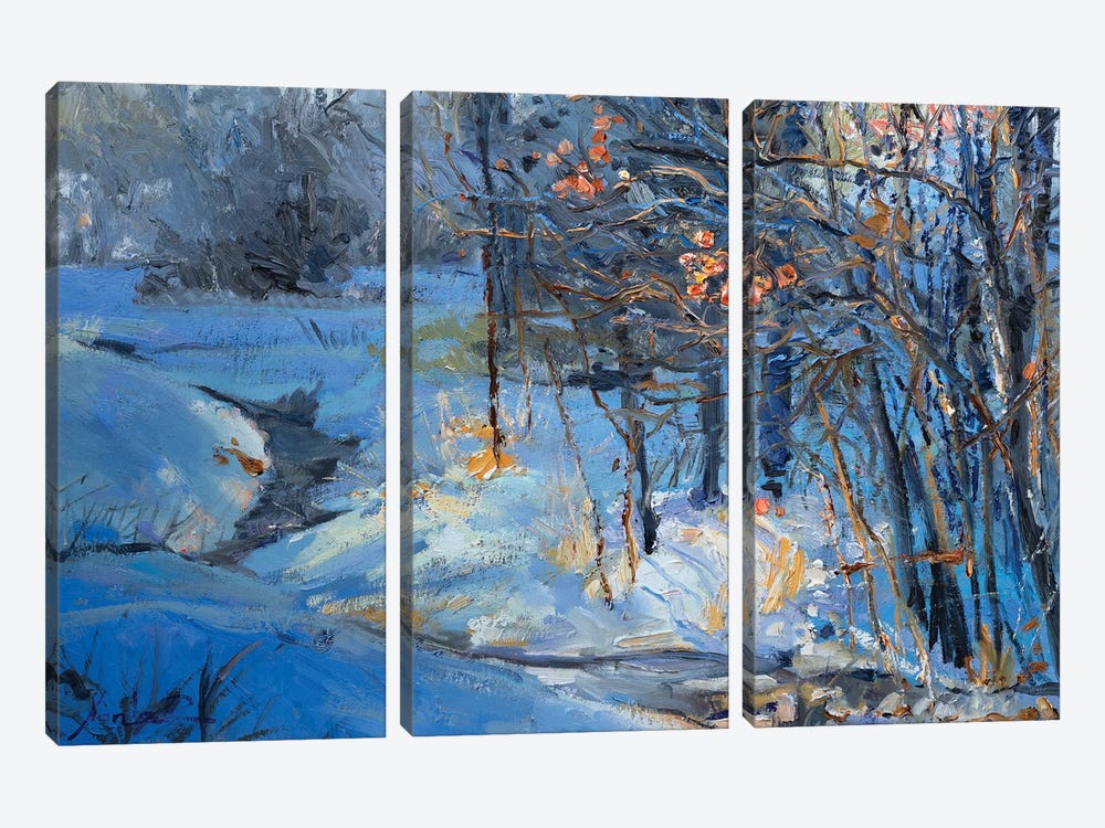 Winter by Khanlar Asadullayev 3-piece Canvas Art Print