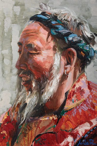 Khanlar Asadullayev: Asian Portrait by Khanlar Asadullayev