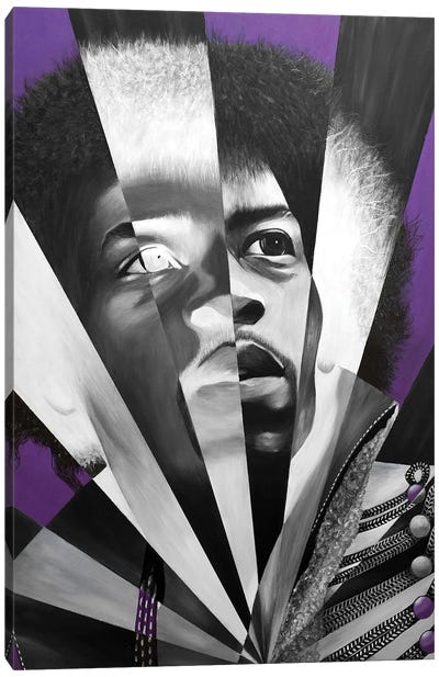 Purple Haze Canvas Art Print - Jimi Hendrix