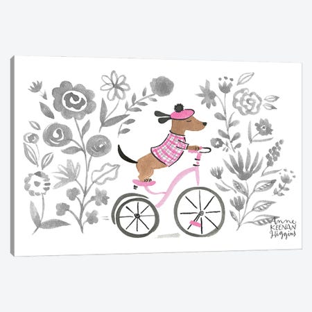 Dog On Tricycle Canvas Print #KHG10} by Anne Keenan Higgins Art Print