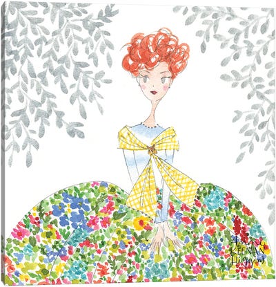 Big Floral Skirt Canvas Art Print - Anne Keenan Higgins