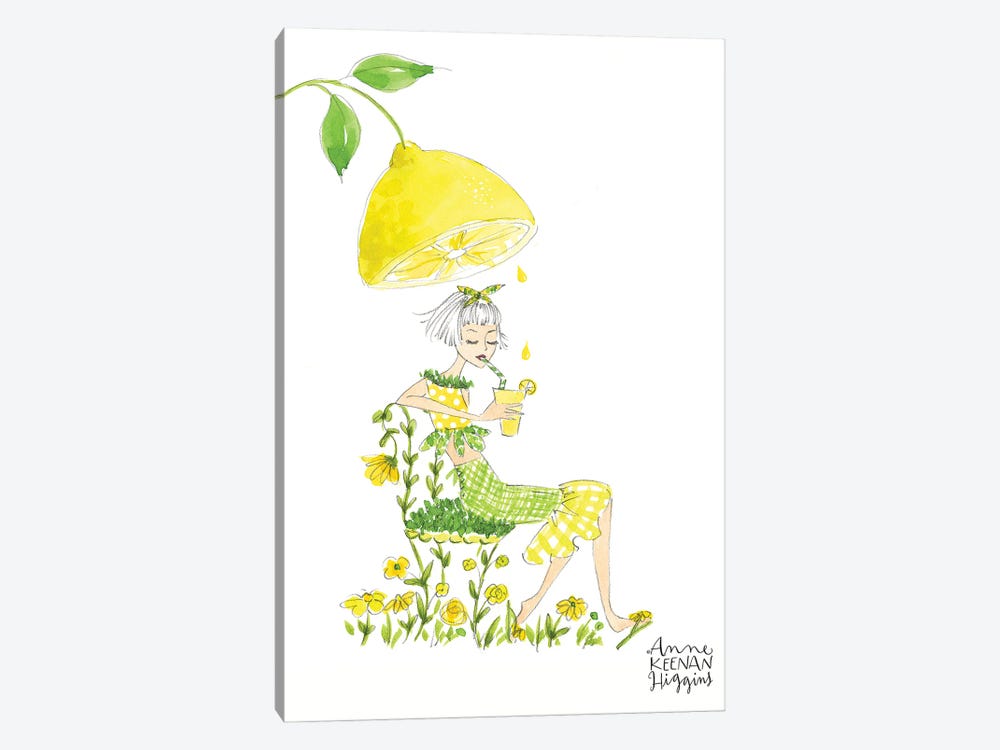 Lemonade Girl by Anne Keenan Higgins 1-piece Canvas Art Print