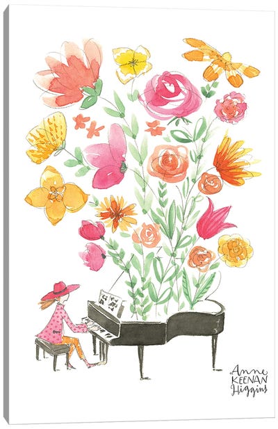 Piano Garden Canvas Art Print - Anne Keenan Higgins