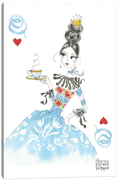 Queen Of Hearts Canvas Art Print - Tea Art