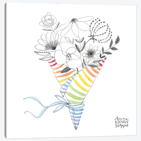 Rainbow Bouquet Canvas Print #KHG60} by Anne Keenan Higgins Canvas Art