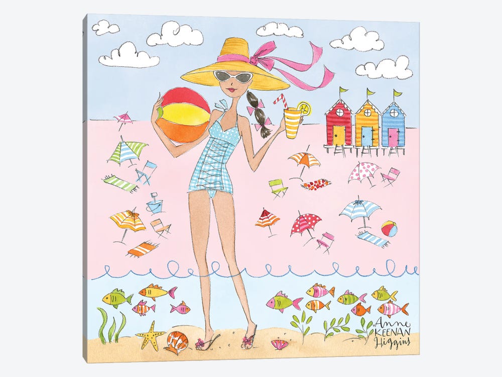 Day At The Beach by Anne Keenan Higgins 1-piece Canvas Print