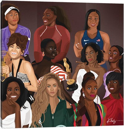 Girl Power Canvas Art Print - Michelle Obama