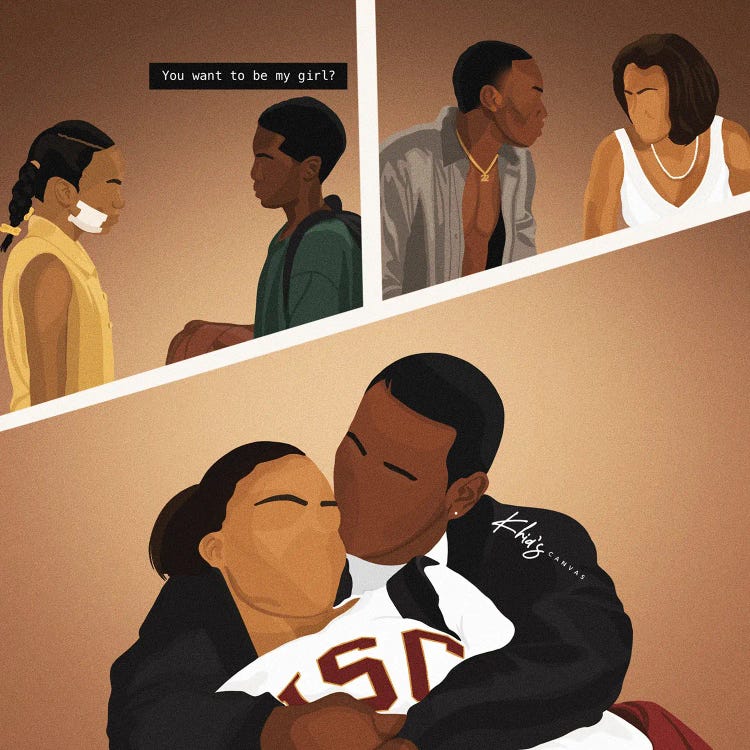 Love And Basketball by Khia A. wall art