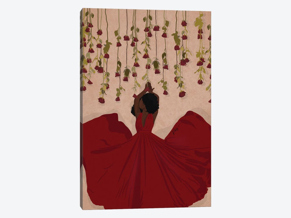 Roses Are Red by Khia A. 1-piece Canvas Wall Art