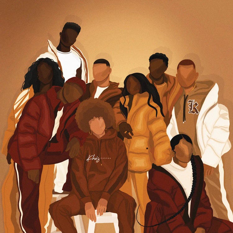 What About Your Friends? by Khia A. wall art
