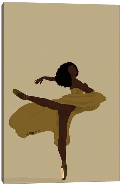 With Grace Canvas Art Print - Brown Art