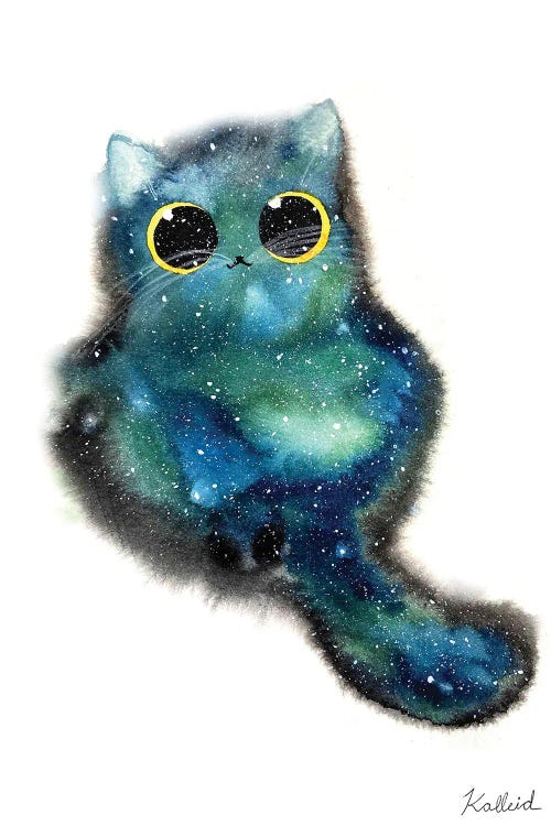 Teal Galaxy Cat