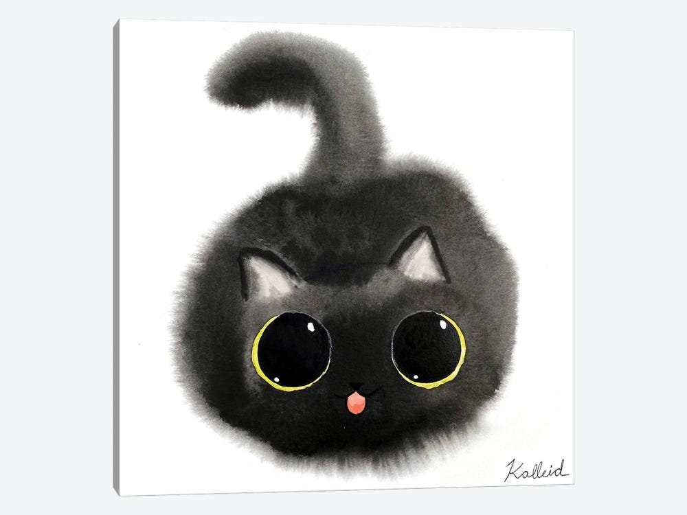 Black Cat by Kalleidoscape Design 1-piece Canvas Art