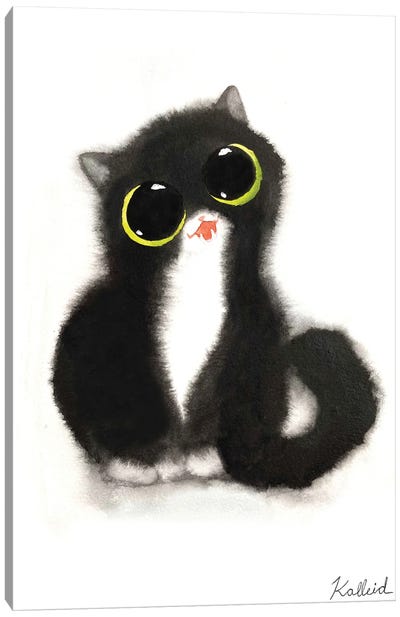 Tuxedo Kitty Canvas Art Print - Kalleidoscape Design
