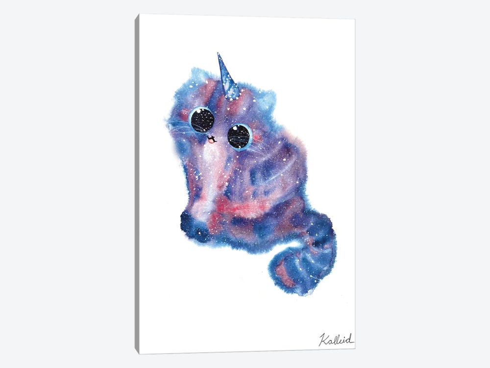 Unicorn Cat by Kalleidoscape Design 1-piece Canvas Print