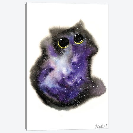 Void Galaxy Cat Canvas Print #KHK126} by Kalleidoscape Design Canvas Wall Art