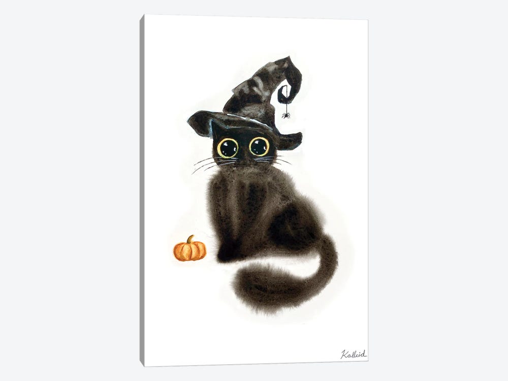 Witch Cat by Kalleidoscape Design 1-piece Canvas Print