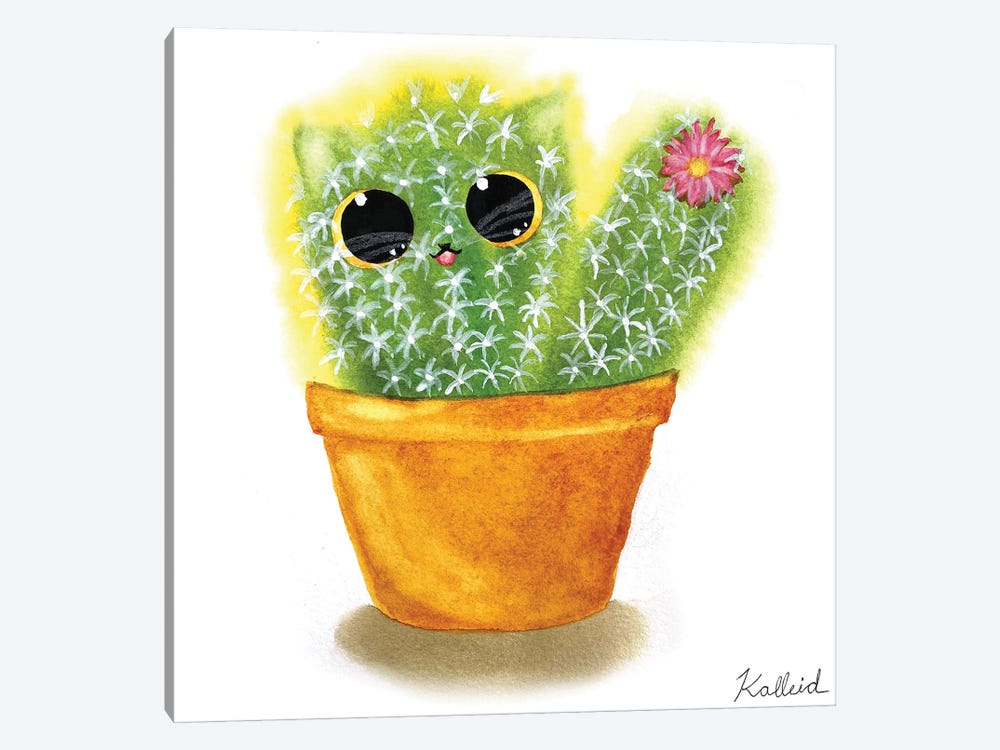 Cactus Cat by Kalleidoscape Design 1-piece Art Print