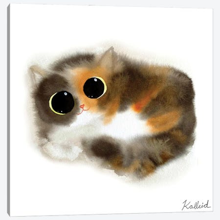 Calico Cat Canvas Print #KHK19} by Kalleidoscape Design Art Print
