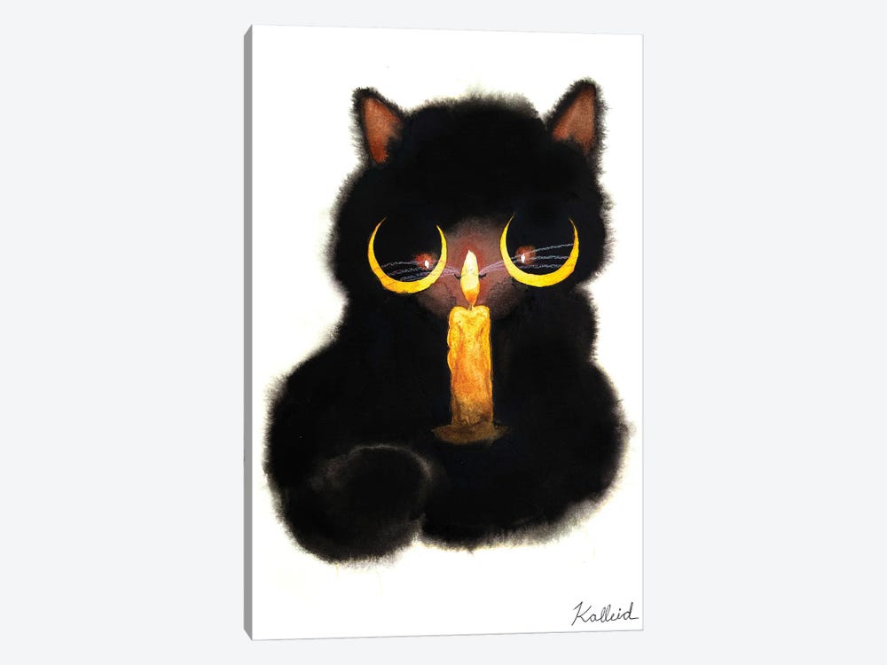 Candle Cat by Kalleidoscape Design 1-piece Art Print