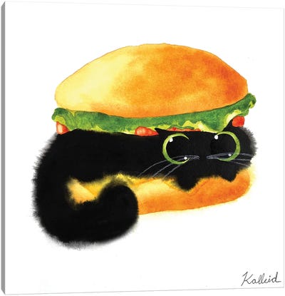 Cat Burger Canvas Art Print - Kalleidoscape Design
