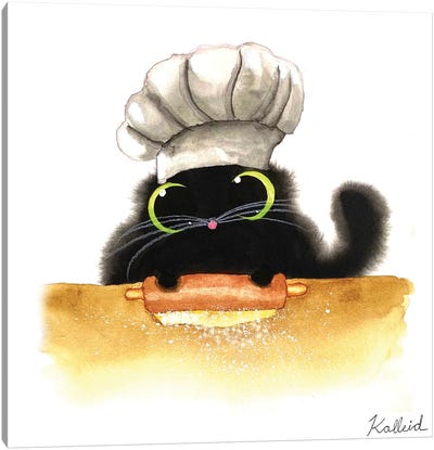 Chef Cat Canvas Art Print - Kalleidoscape Design